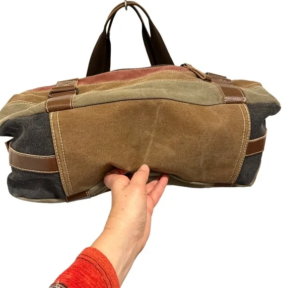 Manjianghong Striped Canvas Tote Bag - Picture 5 of 9